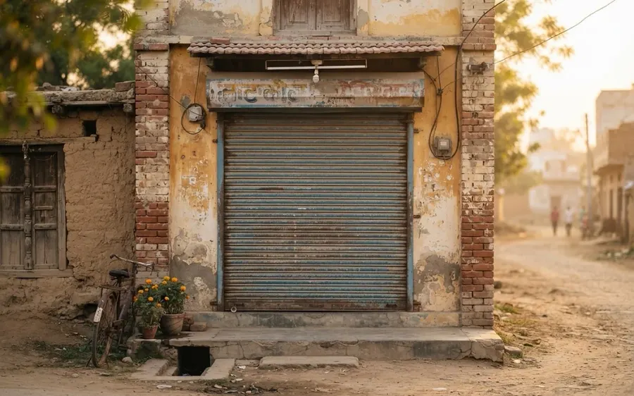 ਮੇਨ ਰੋਡ ਉੱਤੇ ਬੰਦ ਸ਼ਟਰ ਵਾਲੀ ਦੁਕਾਨ